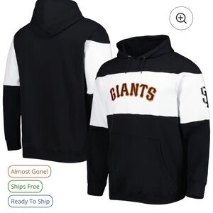 Men’s Stitches Giants Black and White Hoodie Size Large